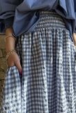Nonni Gingham Ripley Skirt Denim